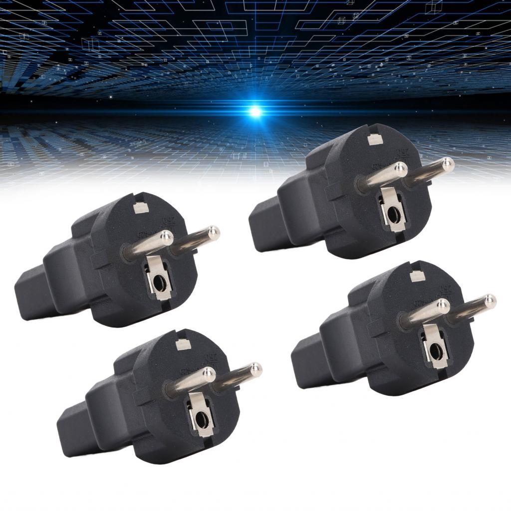 EU 2 Slot Plug To IEC320 C13 Power Adapter and Play Professional 4PCS ทนความร้อนเสริมสําหรับกล้องดิจ