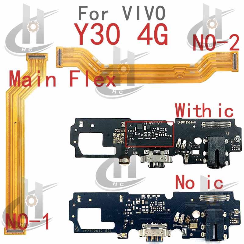 สําหรับ VIVO Y30 4G MT6765 SM4250 Charger USB Connector Dock ชาร์จพอร์ตแจ็คบอร์ด LCD Flex หลักเมนบอร