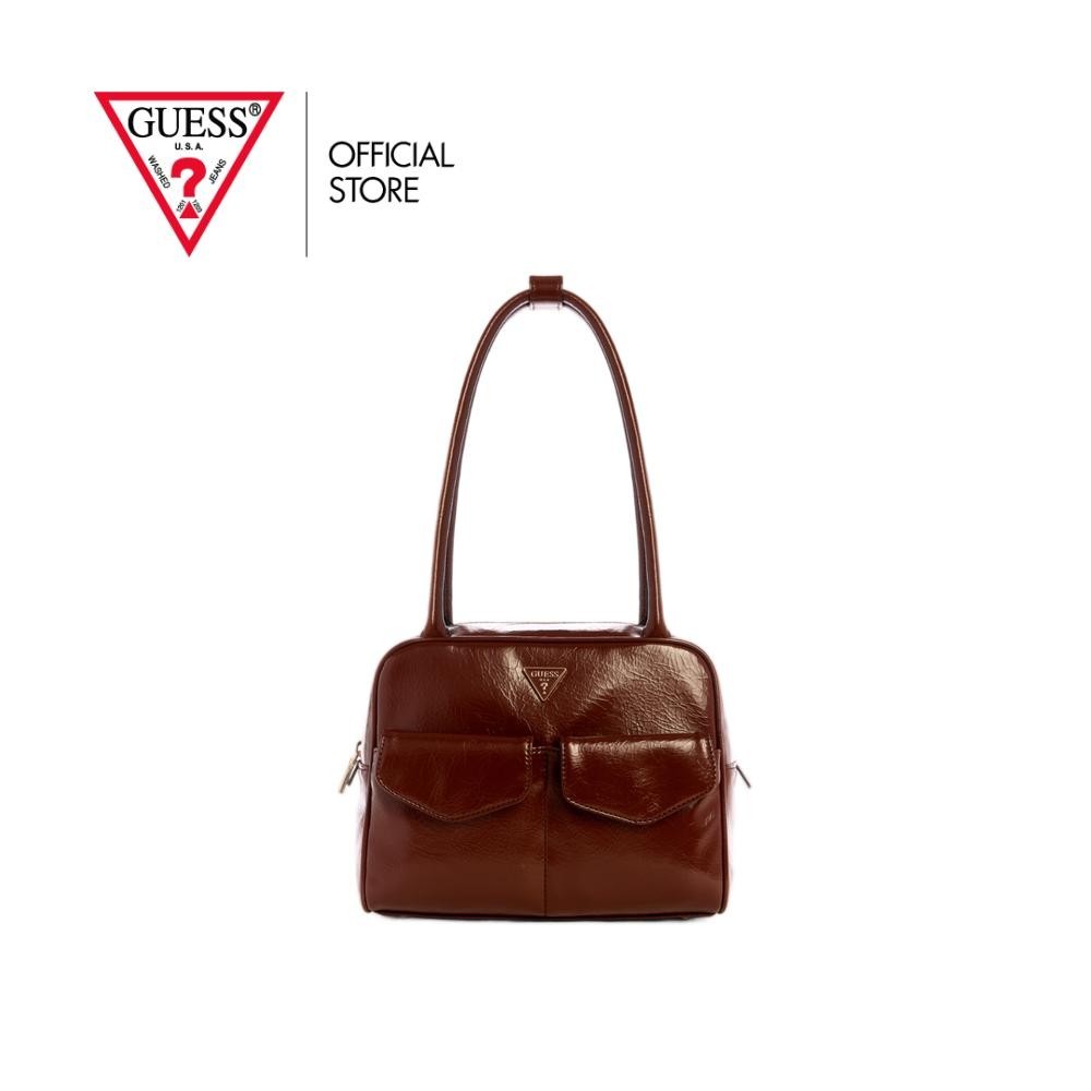 GUESS กระเป๋า รุ่น EG964609 WALDENA SHOULDER SATCHEL SHOULDER BAG สีน้ำตาล