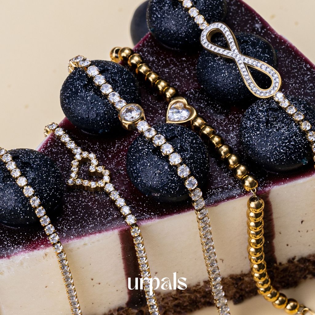 URPALS สร้อยข้อมือ Stainless ชุบทอง18K ทนน้ำ ทนเหงื่อได้ดี