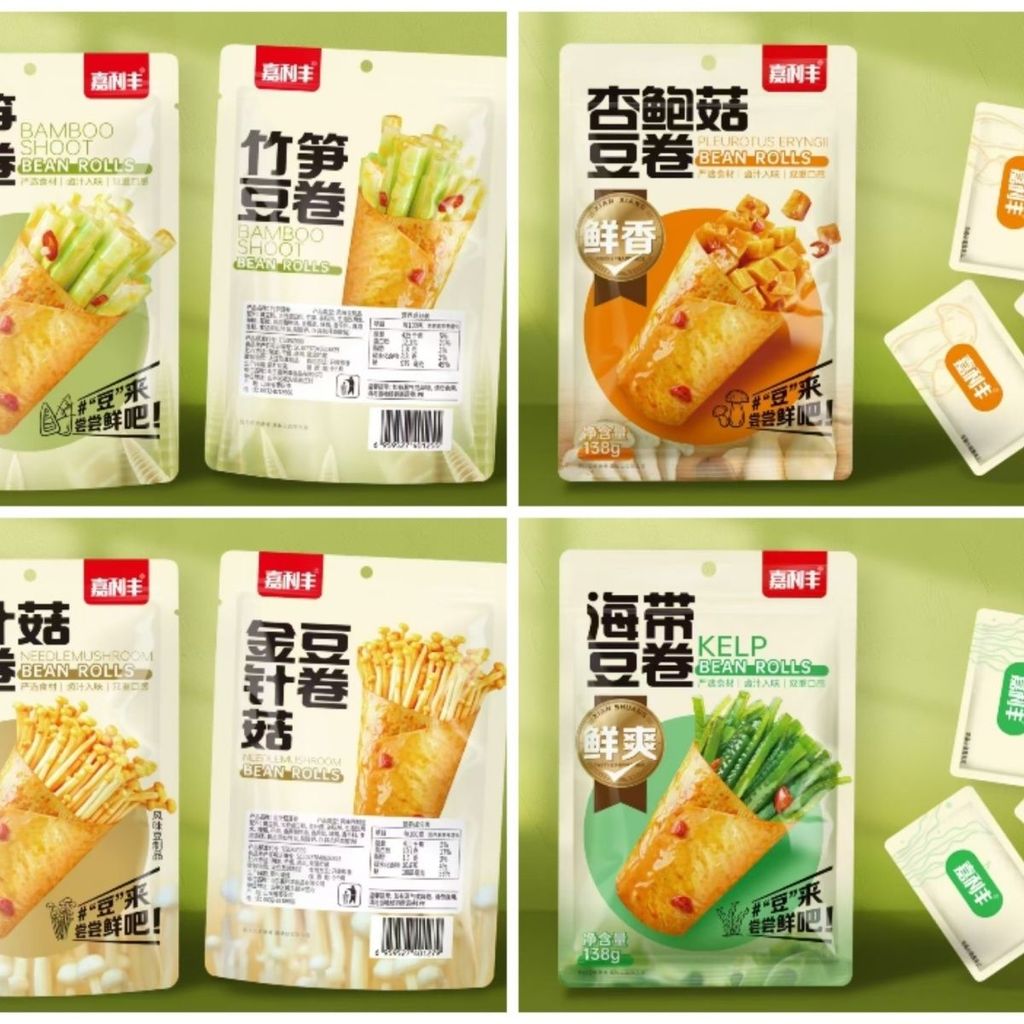 สินค้าใหม่พร้อมสต็อก Jialifeng Golden Needle Mushroom Bean Roll Kelp Crispy Bamboo Shoots King Oyste