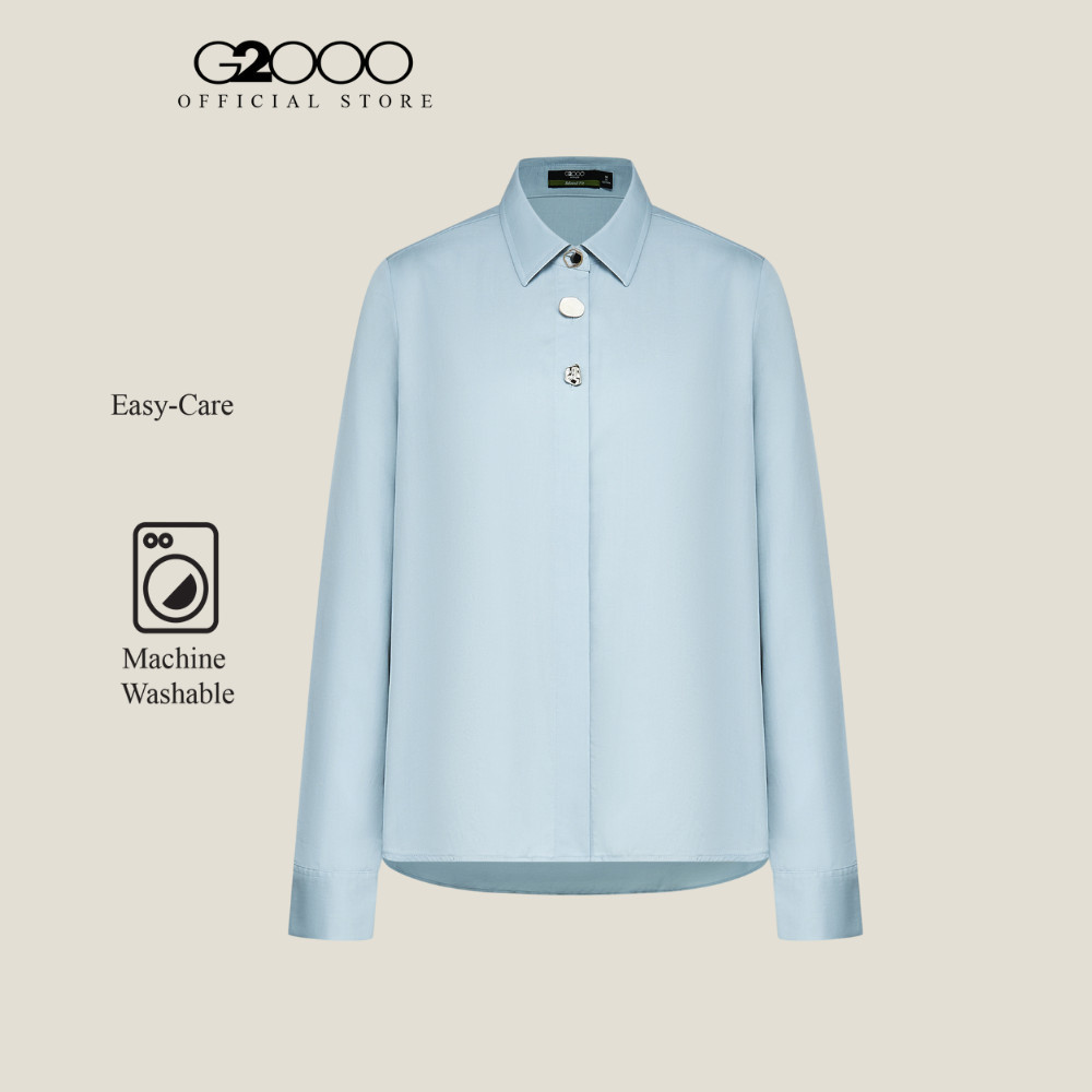 G2000 เสื้อเชิ้ตลำลองสำหรับผู้หญิง ทรง Relaxed Fit รุ่น 5623780772 BLUE