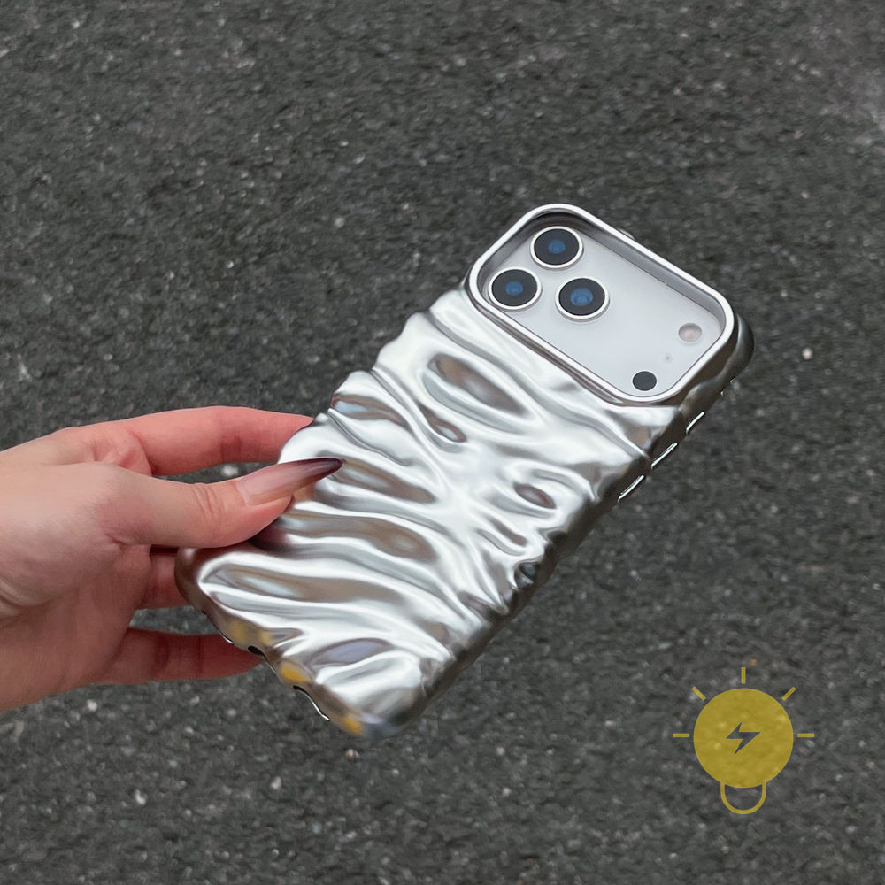For เคสไอโฟน TPU Plating Butter 3D Silver เคส Phone Case For iPhone 17 Pro Max Plus 16 15 14 13  Cover  Aesthetic Korean Cute ราคา ถูกที่สุด ดีลบีเคเค แกลเลอรีภาพที่ 4