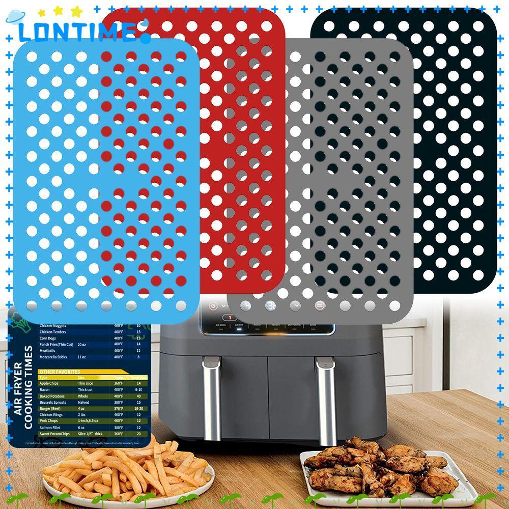 LONTIME Air Fryer Mat สี่เหลี่ยมผืนผ้าเตาอบ Nonstick สําหรับ Ninja DZ201 Foodi สําหรับ Ninja Foodi D