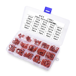 225 ชิ้น VMQ ซิลิโคนยาง O-Ring ชุดเมตริกแหวนปิดผนึก Assortment Kit