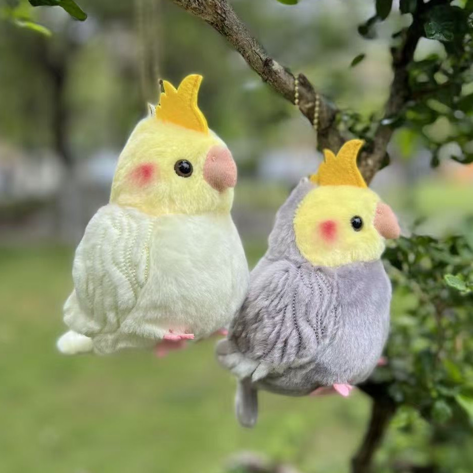 ตุ๊กตาค๊อกคาเทลจี้ของเล่นตุ๊กตานกจําลอง