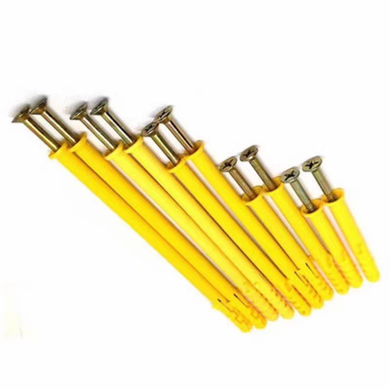 Bolt ไนลอนขยายปลั๊กขยายเล็บ M6M8M10 ขนาดเล็ก Yellowfish ขยาย Bolt ท่อขยาย Meigu เล็บ Anchor Bolt พลา