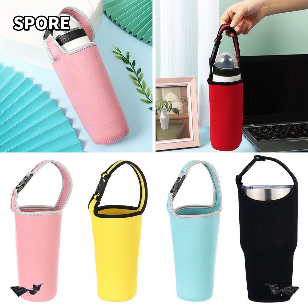 SPORE 30oz กระเป๋าเครื่องดื่มแบบพกพา Anti-Hot Tote กระเป๋าถ้วยกระเป๋า Carrier ขวดน้ํากระเป๋า