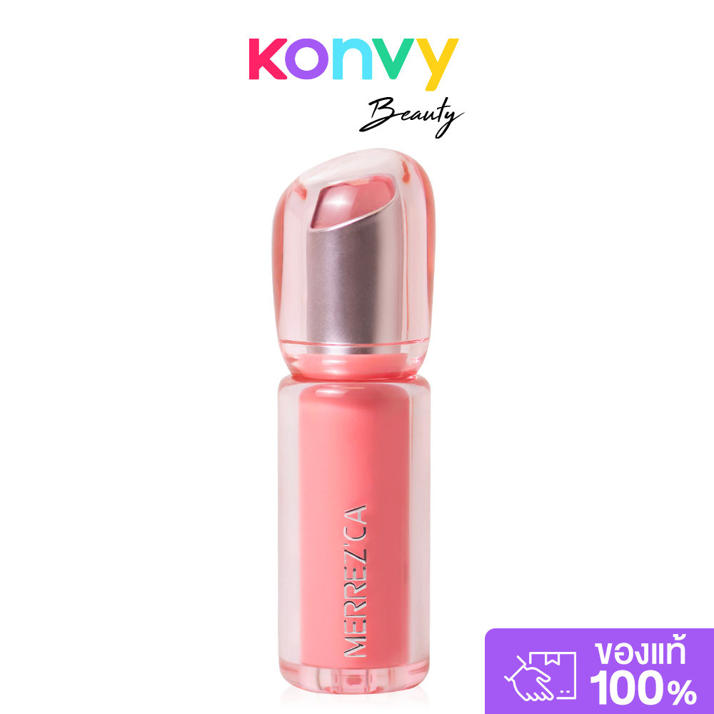 Merrezca Crystal Moist Lip 3.6g #01 Pink Burst เมอร์เรซกา ลิปลูกแก้ว ฉ่ำวาวเล่นแสง ปากสวยอิ่มน้ำ.