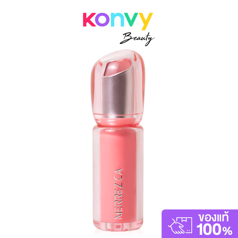 Merrezca Crystal Moist Lip 3.6g #01 Pink Burst เมอร์เรซกา ลิปลูกแก้ว ฉ่ำวาวเล่นแสง ปากสวยอิ่มน้ำ.
