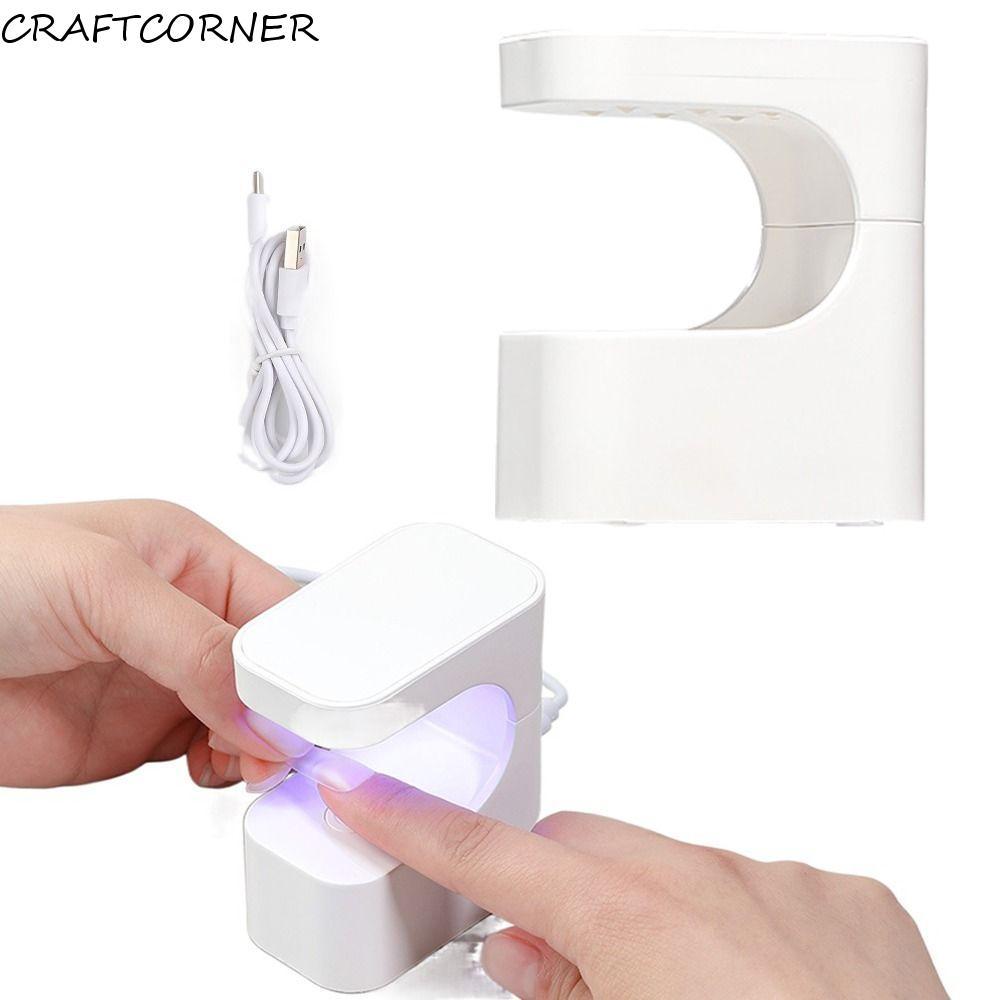 CRAFTCORNER Mini UV Light, Quick Dry Single Finger Portable Nail Lamp, Cute Efficient Curing 45s/60s