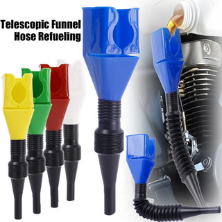 Car Motorcycle Refueling Gasoline Fuel Funnel / Multi-Functional Long Plastic Automotive Funnels