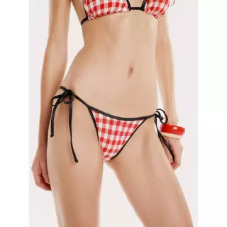 Swim Resort 25 | Okinawa Blue กางเกงว่ายน้ำทรงบิกินี่กลับด้านได้ รหัส SUW25006RD - สีแดง