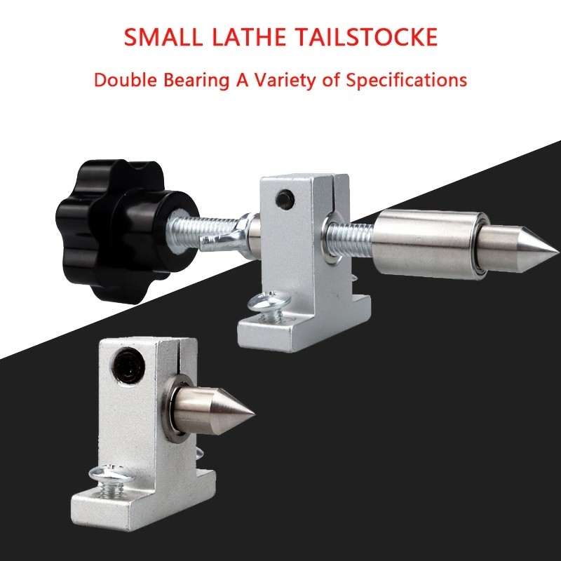 Tailstock เทเลสโคป แบริ้งคู่ – สำหรับเครื่องกลึงไม้ ปรับระยะได้ หมุนนิ่ง