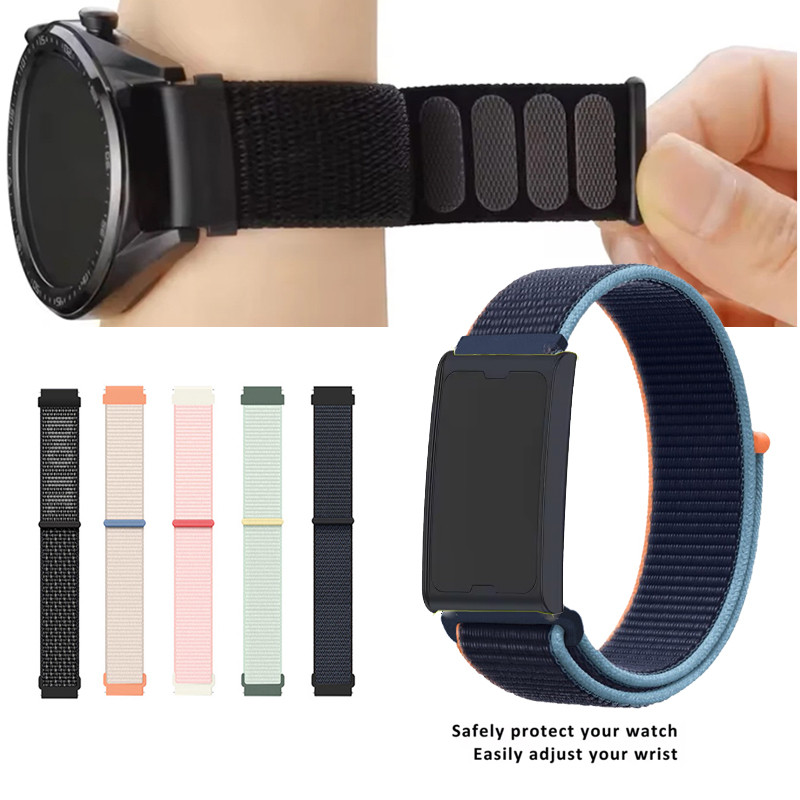Band Nylon Sport Loop Strap สําหรับสร้อยข้อมือทดแทน Huami Amazfit Helio
