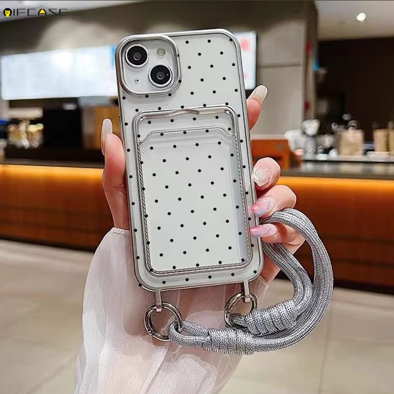 สําหรับ iQOO Z10 Z9 Turbo Z10X Z9X Z8 Z8X Z7 Z7X Z6 Z6X Z5 Z5X Z3 Z1 เคสโทรศัพท์พร้อมเชือกเส้นเล็กสี