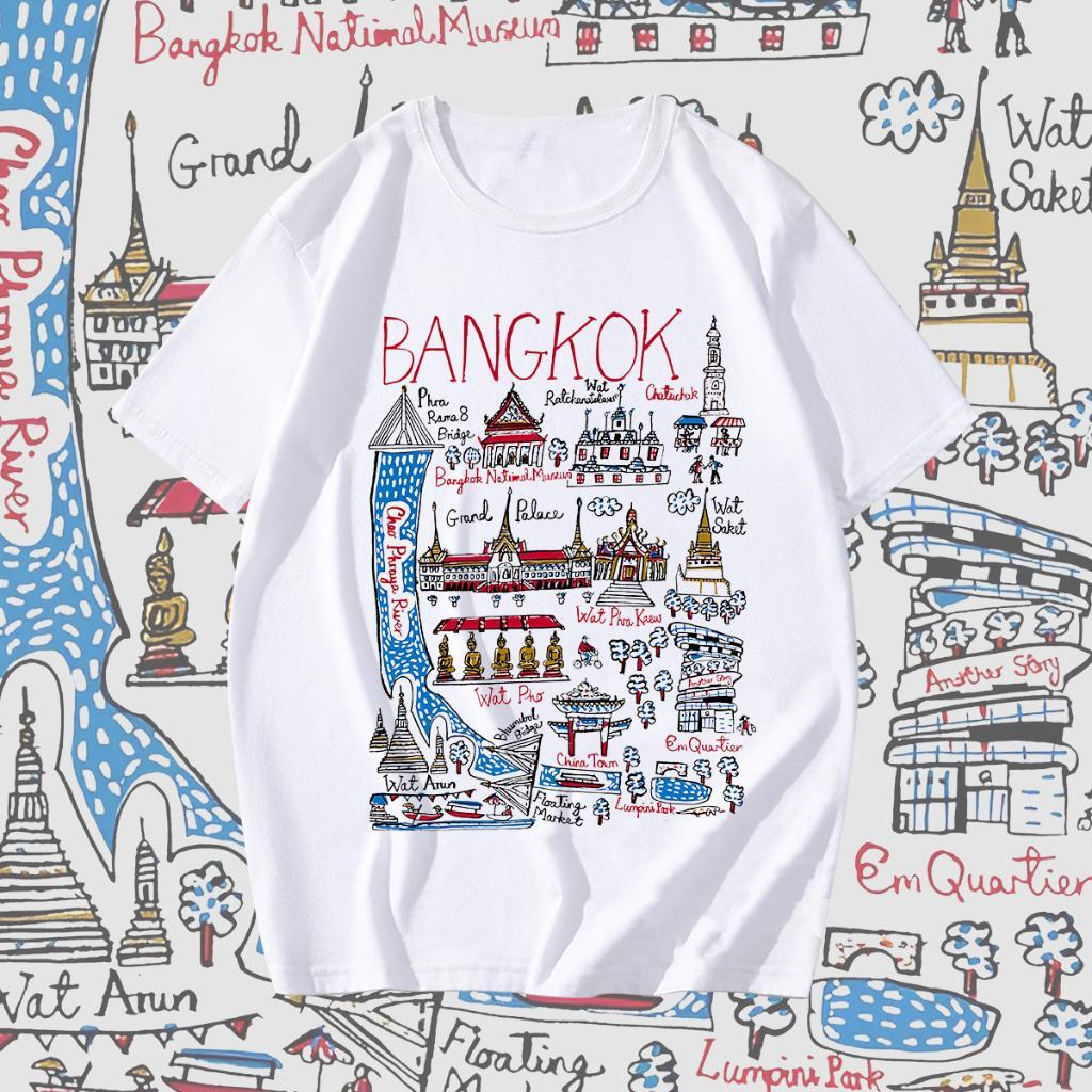(เสื้อเฮีย) เสื้อ Bangkok Thailand Souvenir T-shirt  เสื้อที่ระลึก  ของฝากจากไทย  ไม่จำกัดเพศ  จัดส่