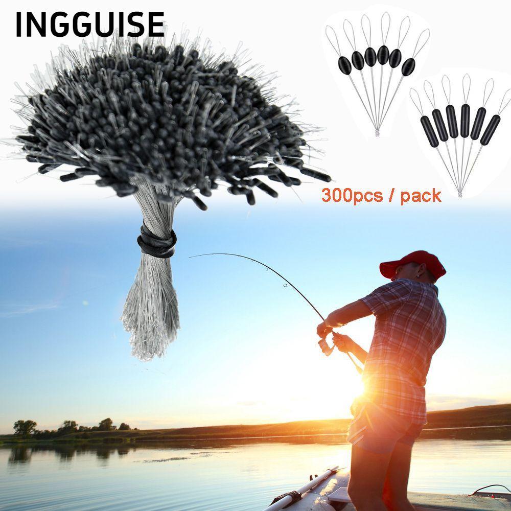 INGGUISE อุปกรณ์ตกปลา Stopper Fish Line Silicone Space Bean