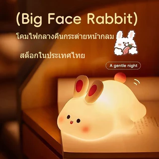 กระต่ายการ์ตูนโคมไฟกลางคืนห้องนอนแพนดาเครื่องประดับเดสก์ท็อป นอนแสงวันเกิดของขวัญ