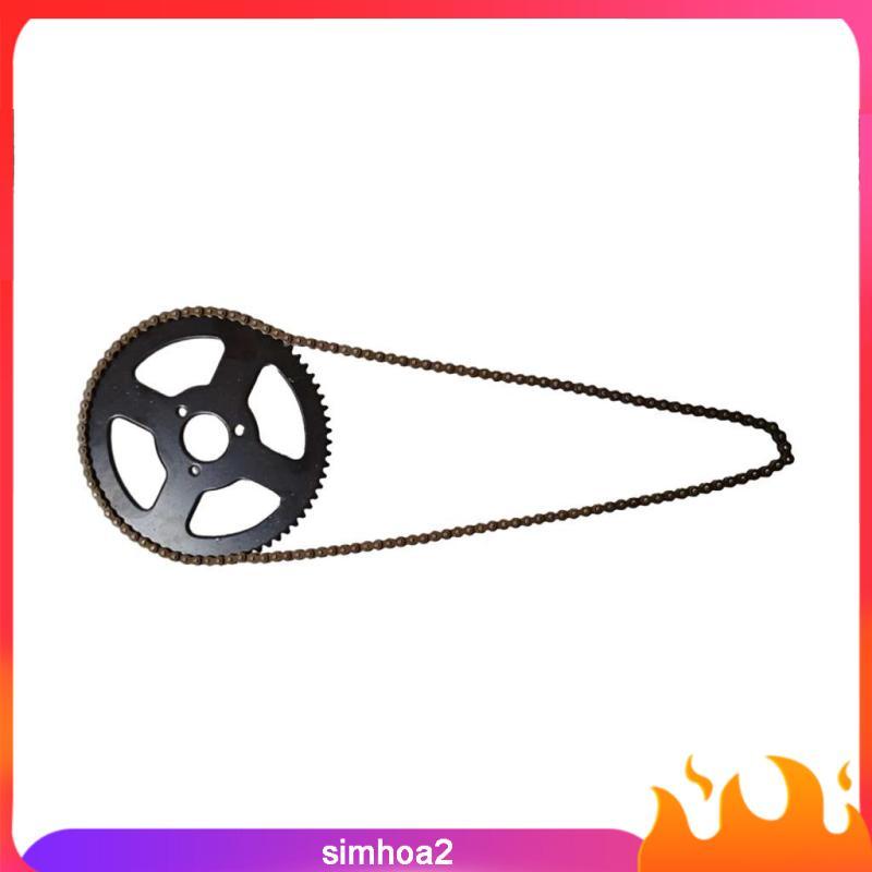 [SIMHOA2] 25h 68T 68 ฟันเฟืองหลัง + โซ่สําหรับจักรยานพ็อกเก็ตมินิ ATV 49cc