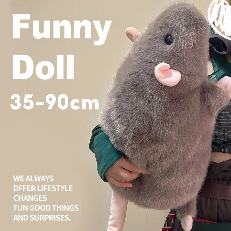 ตุ๊กตาขนนุ่ม หนูกิ่งดอกไม้ 🐭🌸 ขนาด 35-90 cm นุ่มน่ากอด เพื่อนคู่ใจกอดแล้วฟิน 💖 ของขวัญชิ้นใหญ่สำหรับทุกโอกาส