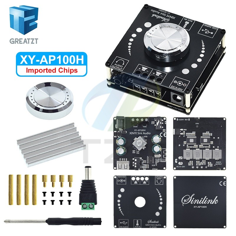 XY-AP100H 100W + 100W Dual TPA3116D2 บลูทูธ 5.0 สเตอริโอดิจิตอลเครื่องขยายเสียง AMP AMP AMP Amplific