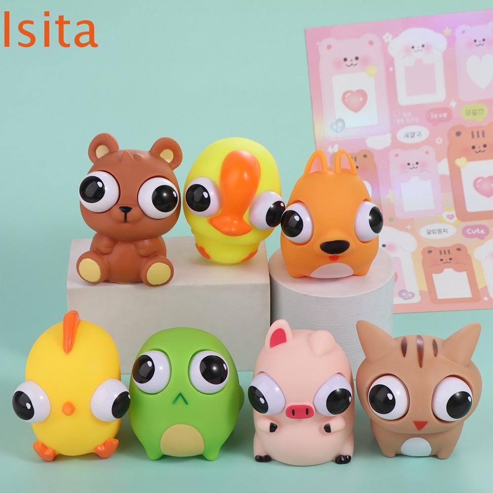 ISITAFTB Pop Eye Squeeze Sensory Toys, Soft Stretch Squeeze Rabbit Fidget Toys, Frog Slow Rebound Cu