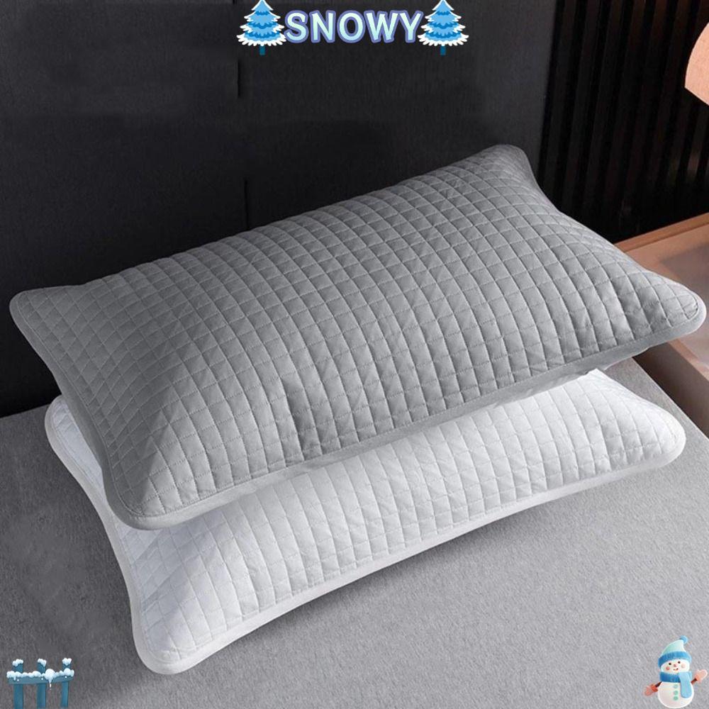 SNOWY ปลอกหมอนสำหรับหมอนน้ำมัน, ทำจากผ้าฝ้ายที่ระบายอากาศและกันน้ำได้, มีประสิทธิภาพในการป้องกันไรฝุ่น