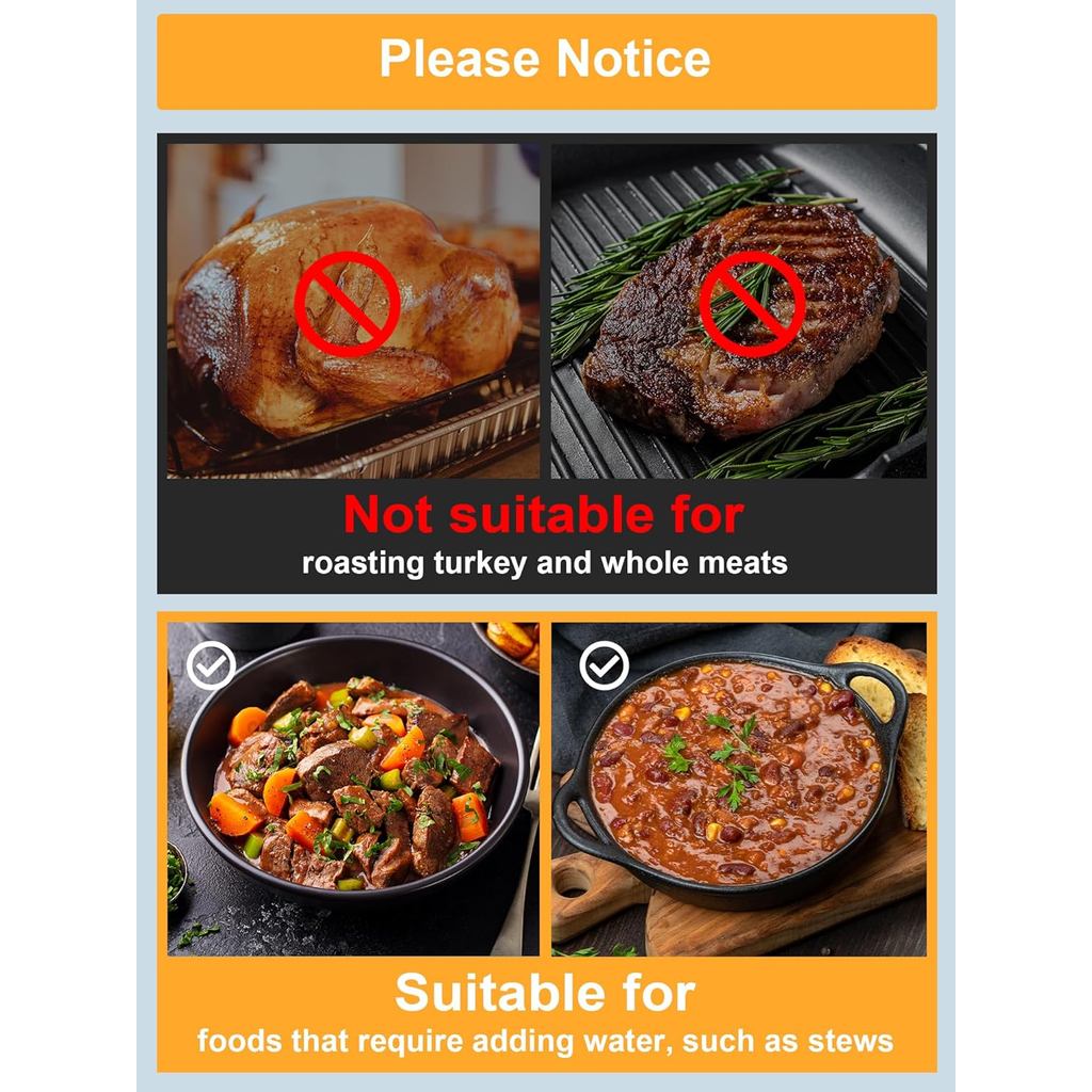 SMARTAKE Electric Roaster Liners, 10 Count Disposable Roaster Liners, Fits 16, 18, 22 Quart Roasters