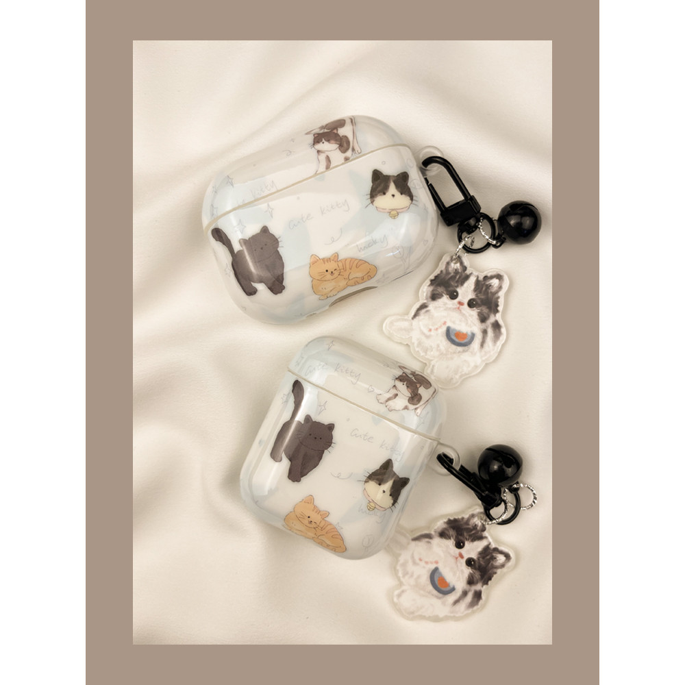 เคส airpods pro 3 airpod pro 3 case Ins ภาพประกอบรูปแมวดาวเกาหลีเคสป้องกัน airpods4เคสนิ่มสำหรับหูฟั