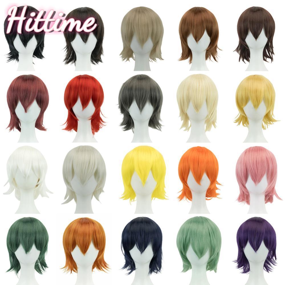 HITTIME วิกผมคอสเพลย์ สี 다양 ทนความร้อน สำหรับผู้หญิง D2V9