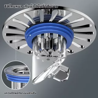 【พร้อมส่งจากไทย】ท่อระบายน้ำห้องน้ำ กันกลิ่น ป้องกันแมลง ตะแกรงกรองขยะ ทนทาน แบบฝังพื้น กันอุดตัน ระบายน้ำดี
