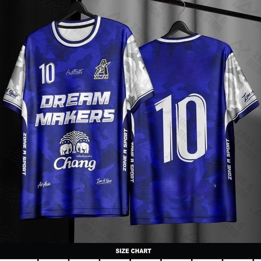 เสื้อยืดกีฬาและออกกําลังกายพิมพ์ลายZone A3D สําหรับผู้ชายและผู้หญิง | ชุดบอลดรีม | ระบายอากาศและสะดว