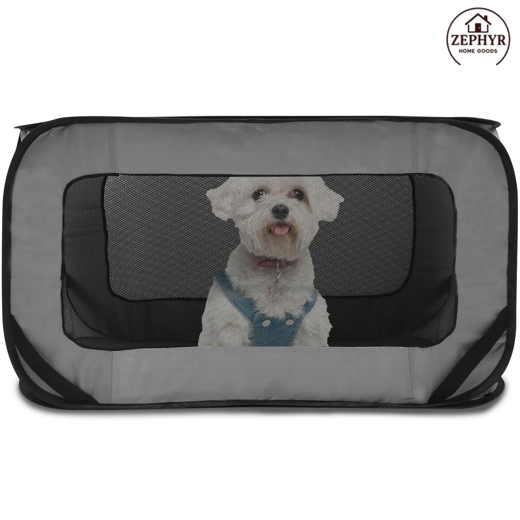 สุนัขลังท่องเที่ยวพับได้ Pop Up สุนัข Crate พร้อมถุงเก็บ 36.620.520.5 นิ้ว Travel Pet Kennel สุนัขขนาดเล็กเต็นท์ Craters กรงแบบพกพา Puppy Seat Kennel SHOPTKC1154