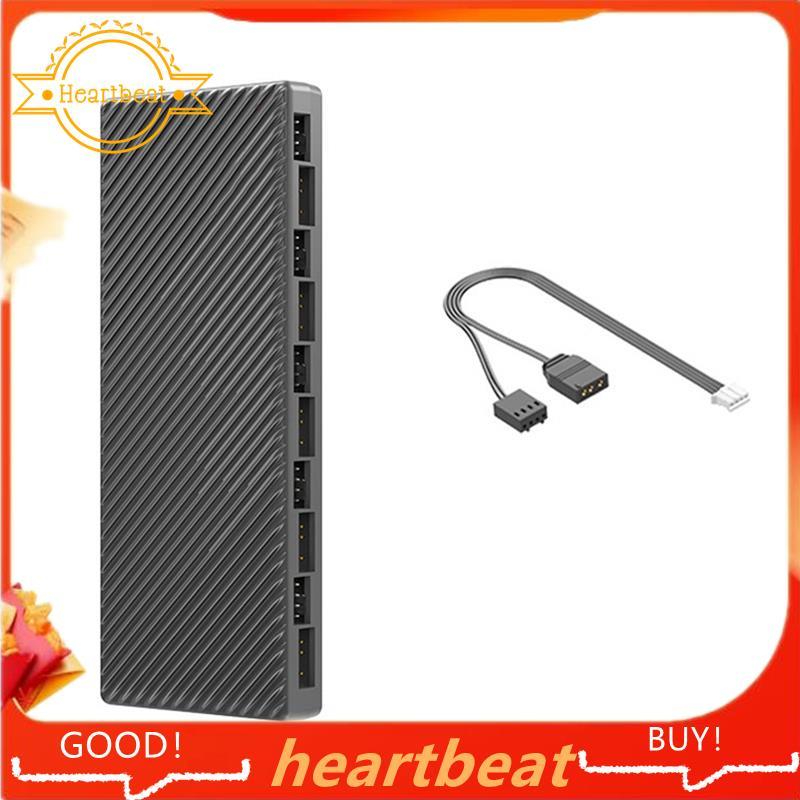 ARGB/PWM Hub Dual 10 พอร์ตขยาย ARGB Controller 2 in 1 พัดลม HUB Adapter สําหรับกรณีพัดลม A