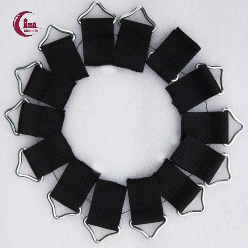 [Almencla] ชิ้นส่วนอะไหล่แทรมโพลีน 10 ชิ้น แหวนเหล็กสามเหลี่ยมและวายเชิงสำหรับซ่อมแซม