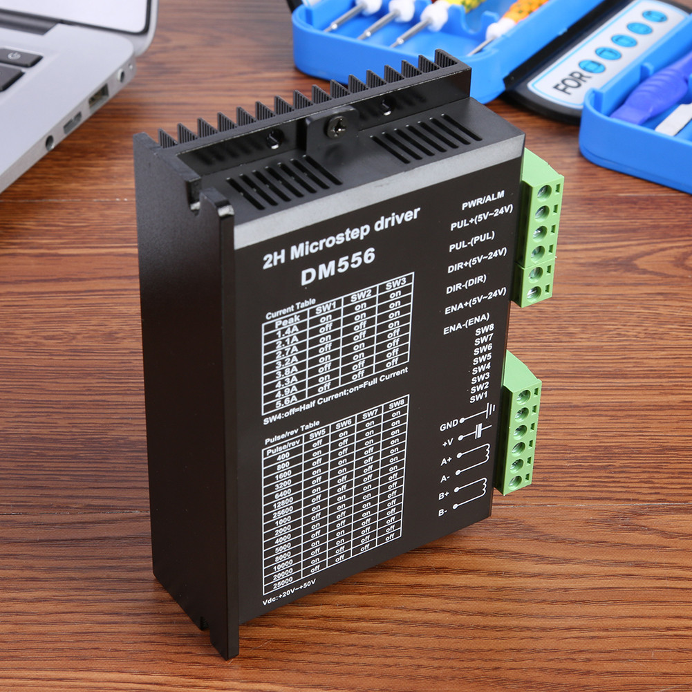 DM556 5.6A Digital Stepping Motor Controller Stepper Motor Driver 57 มม.สําหรับ Nema 23 34 Stepping Motor