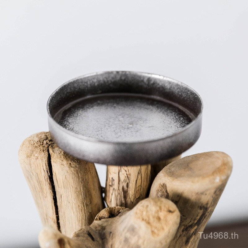 เชิงเทียนไม้ย้อนยุคสไตล์ยุโรป เหมาะสำหรับตกแต่งในเทศกาลคริสต์มาส พร้อมฝาครอบโลหะ - QPET