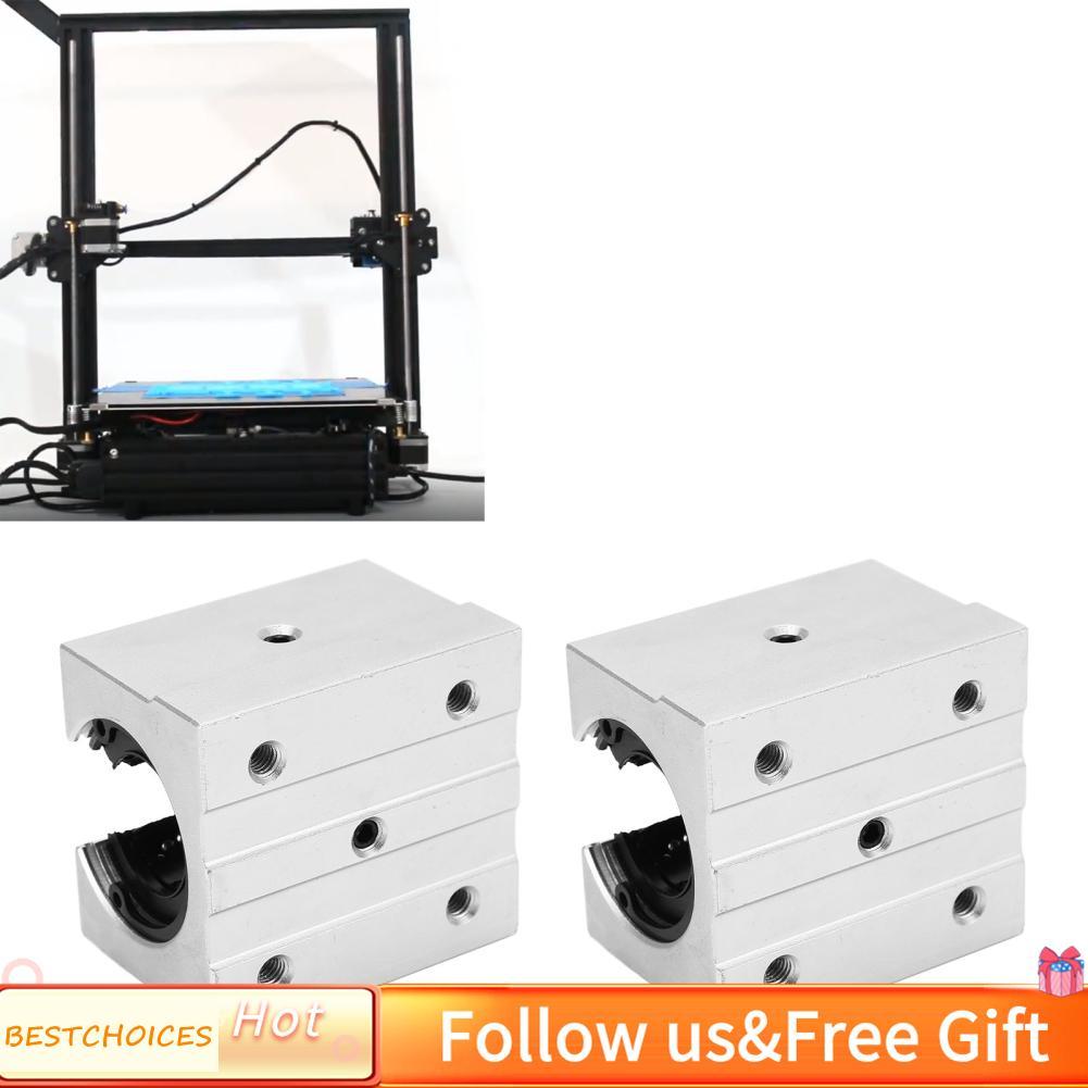 bestchoices เปิดบล็อกแบริ่งเลื่อนเชิงเส้นประสิทธิภาพที่เชื่อถือได้อลูมิเนียมอัลลอยด์ 2 ชิ้น SBR25UU 