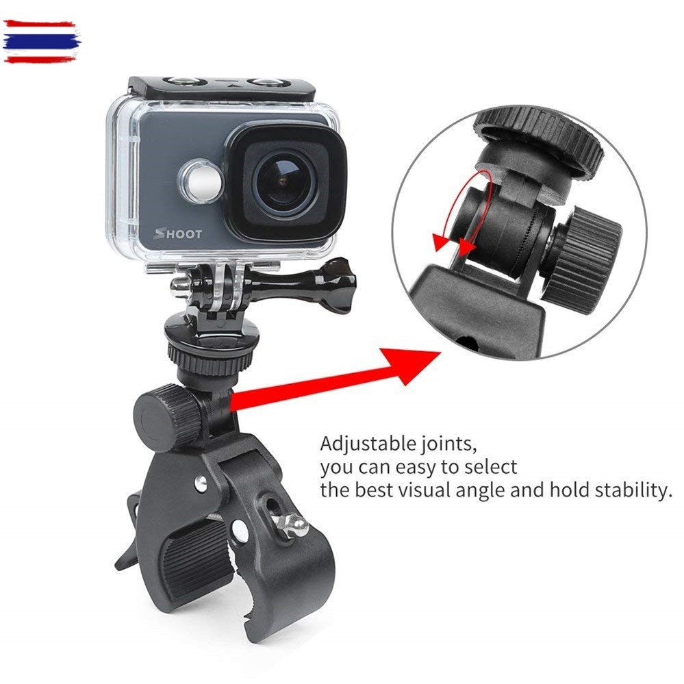 Bike Bicycle Motorcycle Handlebar Clamp Mount for Gopro Hero 5 6 4 SJCAM Eken Yi 4K Camera Holder Cl