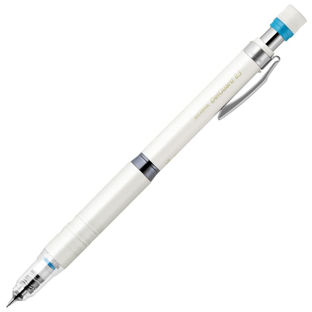 Zebra DelGuard Type Lx 0.3mm Mechanical Pencil White P-MAS86-W