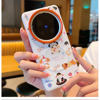 ใหม่น่ารักลูกสุนัขหนังเคสโทรศัพท์สําหรับVivo x200pro/x200s x300proแม่เหล็กป้องกันกรณี