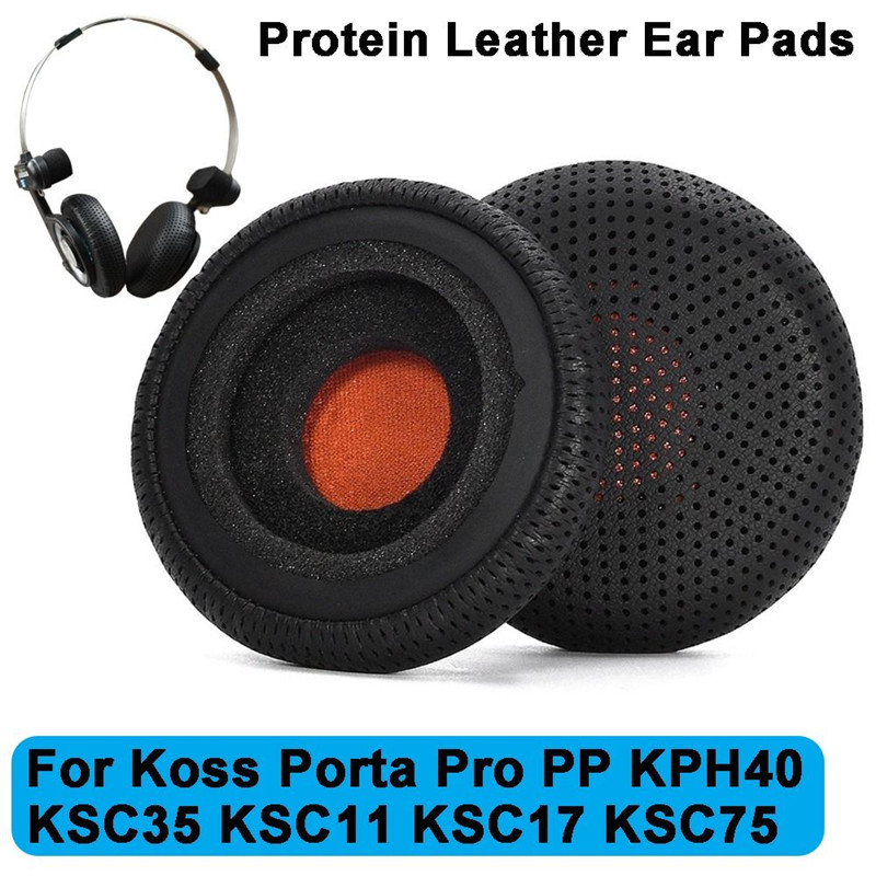 1 คู่เปลี่ยนโปรตีนหนังหูฟังสําหรับ Koss Porta Pro PP/KPH40/KSC35/KSC11/KSC17/KSC75 หูฟังเบาะ Breatha