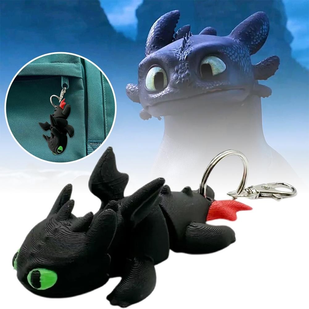 3d พิมพ์ไม่มีฟันรูปปั้นจี้น่ารัก Triceratops กระเป๋าสร้างสรรค์พวงกุญแจตุ๊กตานุ่ม P4t9