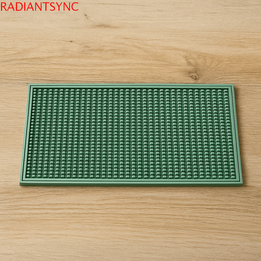 RADIANTSYNC Bar Mat, แผ่นระบายน้ําทนความร้อนกันลื่น, วัสดุ PVC สไตล์นอร์ดิกนํากลับมาใช้ใหม่ได้หนาเคา