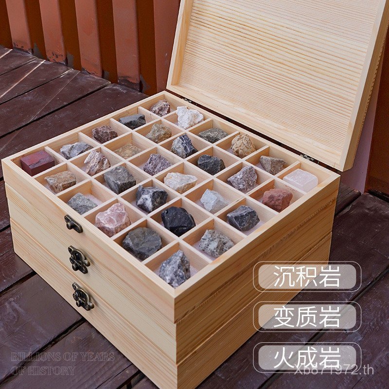 Fire Rock Deposit Rock Natural Rock สามประเภท Deteriorating Rock ตัวอย่างหินแร่ 90 ภูมิศาสตร์ทางภูมิ