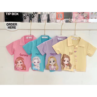 SweetKids พร้อมส่งจากกทม🌸 ชุดเซ็ทเด็ก ผญ🍓ชุดเสื้อโปโลคอแขนสั้นและกางเกงขาสั้นสำหรับเด็กหญิง ลายการ์ตูนน่ารัก