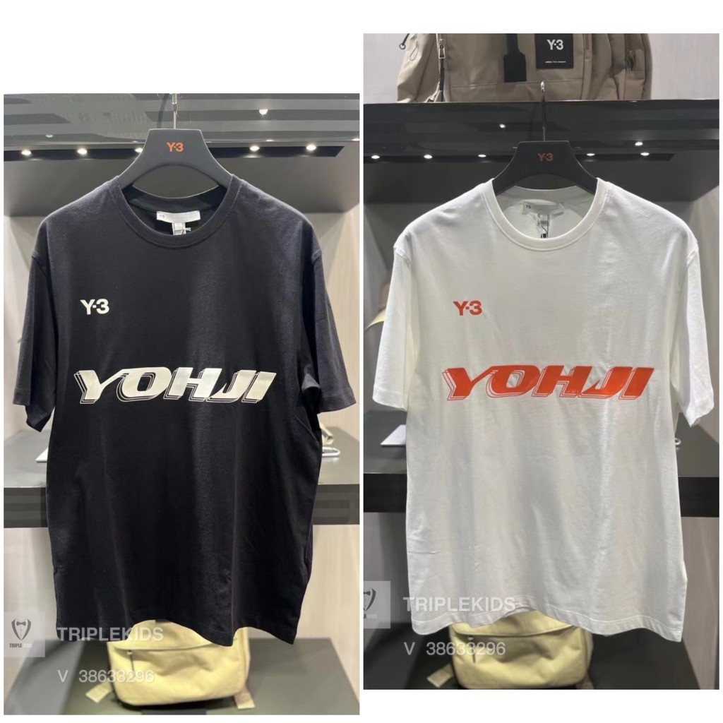 Y3 Daigou Y-3 ฤดูใบไม้ร่วงฤดูหนาวสไตล์ใหม่ผู้ชาย Big Standard yohji เสื้อยืดแขนสั้นผ้าฝ้ายเสื้อยืด H