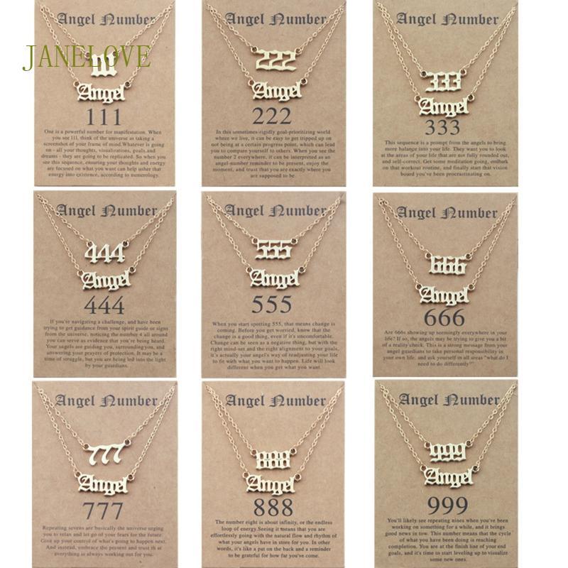 JLOVE Choker Set สร้อยข้อมือประณีตAngel Numbers หมายเลข 111, 222, 333, 444, 777 เครื่องประดับแฟชั่น