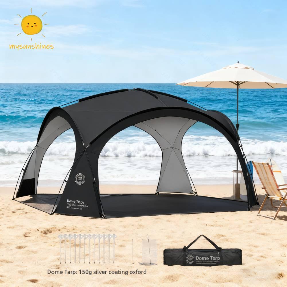 ☀MS Camping Dome Shelter 150D Oxford ผ้าPU3000 มม. กันน้ําสำหรับ Backyard Picnic และปิกนิคกลางแจ้ง